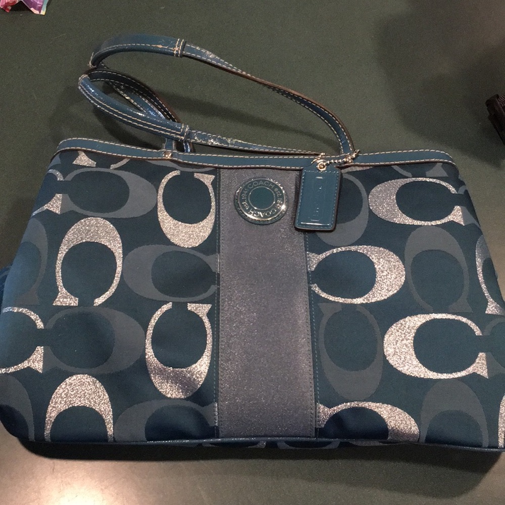 Authentic teal coach bag